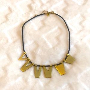 Madewell black and gold statement necklace